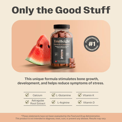 TruHeight Growth Gummies Tall Nutrition for Natural Growth Supplement for Kids & Teens