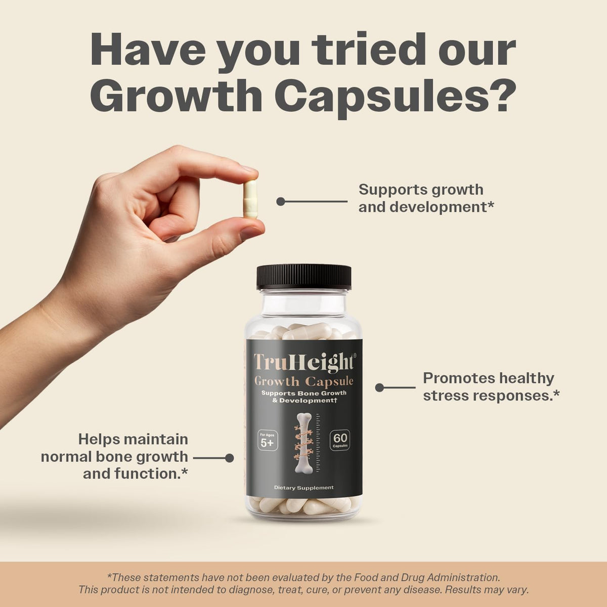 TruHeight Growth Capsules - Tall Nutrition for Natural Growth