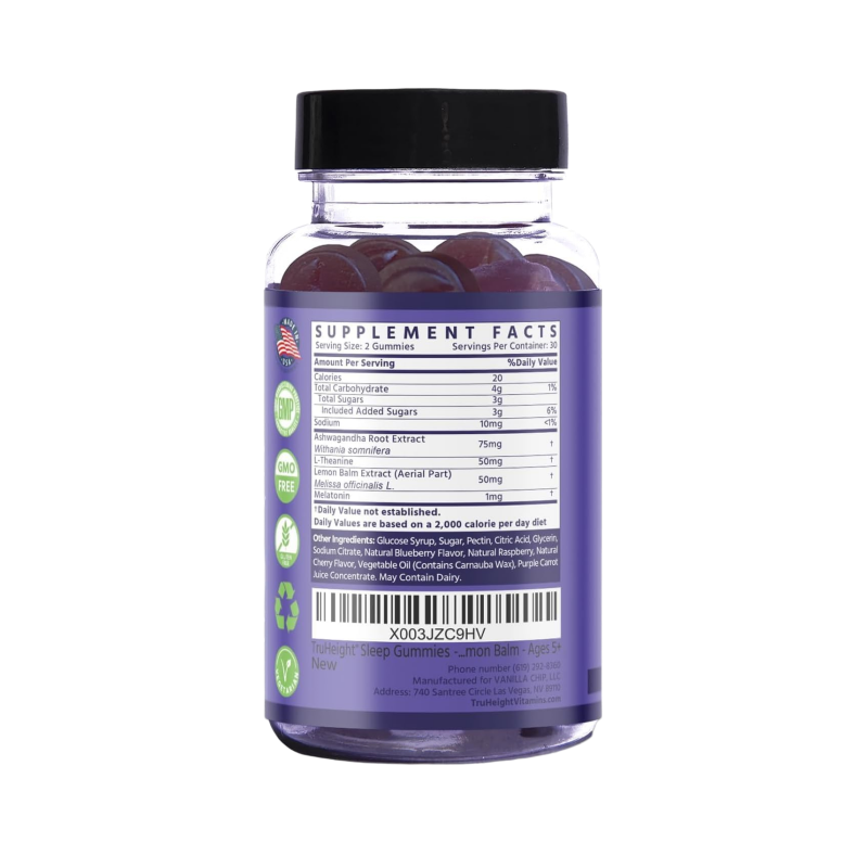 TruHeight Sleep Gummies - Kids & Teen Natural Sleep Aid for Tall & Growing Bodies